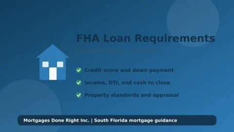 FHA loan requirements checklist for Florida homebuyers