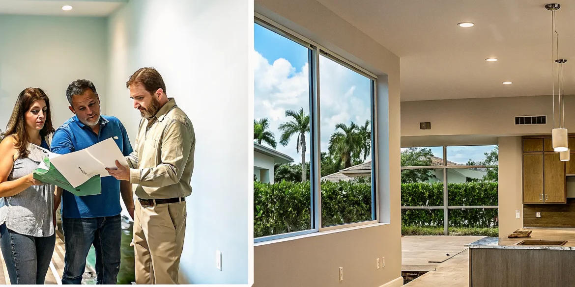 Florida homebuyer reviewing renovation plans for an FHA 203k loan Florida property