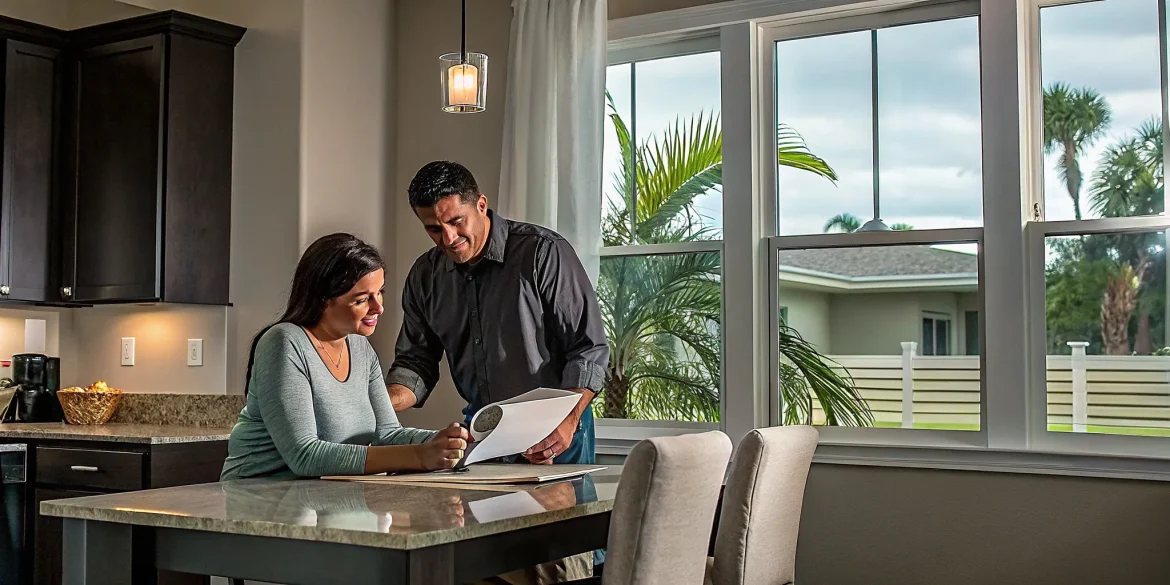 South Florida homebuyer reviewing property insurance and mortgage costs
