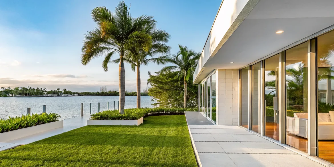 South Florida waterfront second home at sunrise