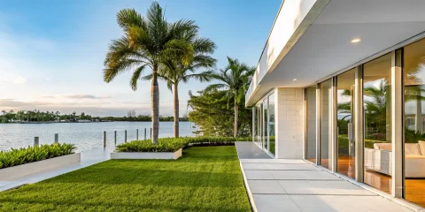 South Florida waterfront second home at sunrise
