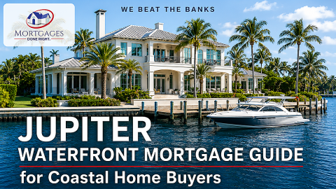 Jupiter waterfront mortgage planning for a luxury home with private dock