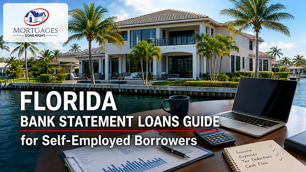 Bank statement loans Florida for a self-employed homebuyer reviewing business income