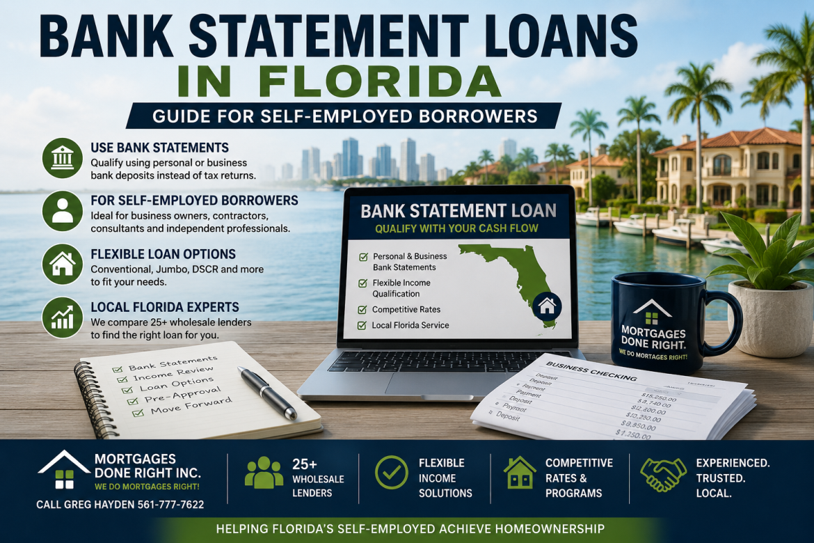 Bank statement loans in Florida for self-employed borrowers