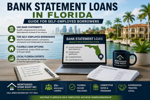 Bank statement loans in Florida for self-employed borrowers