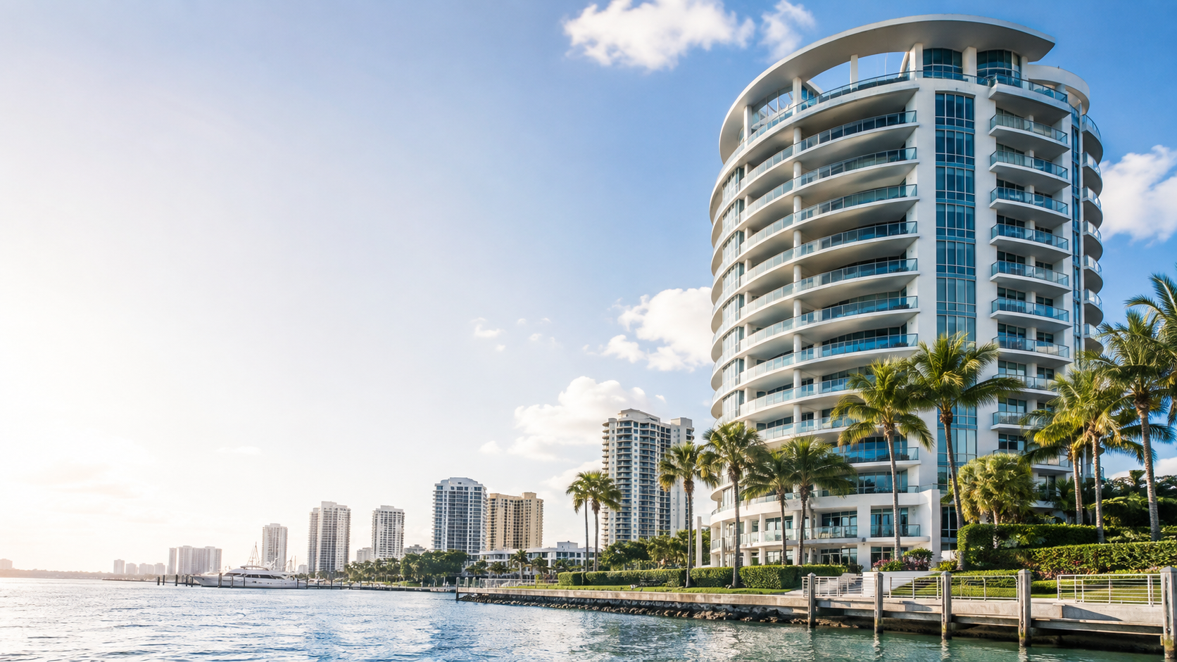 Florida waterfront condominium building for non-warrantable and specialty condo financing