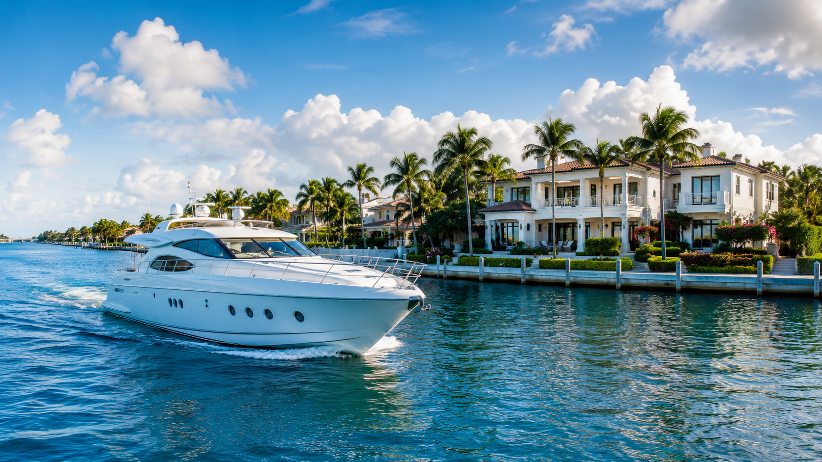 Luxury waterfront home and yacht in Delray Beach Florida