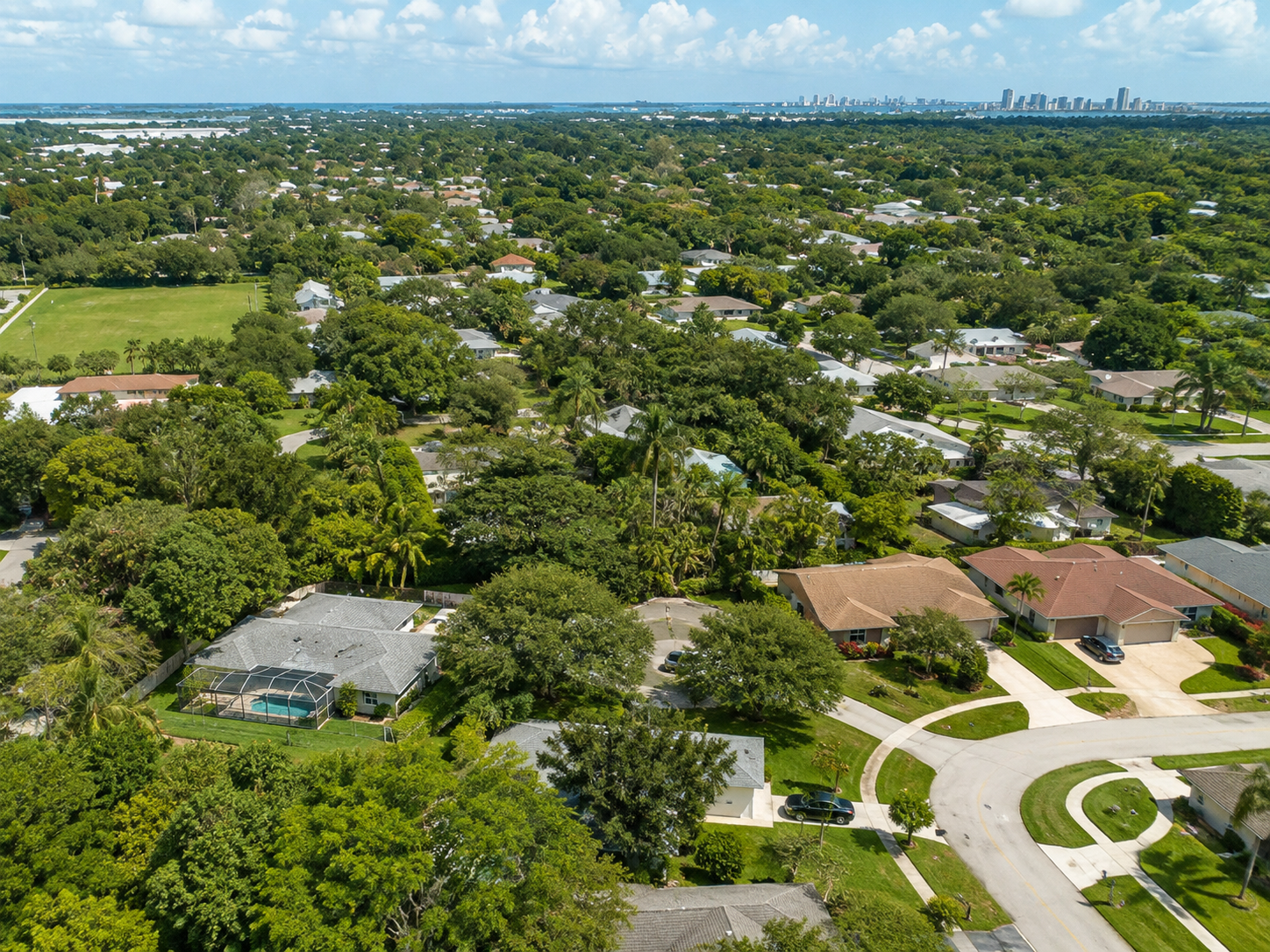 Aerial view of Glen Ridge and surrounding Palm Beach County communities