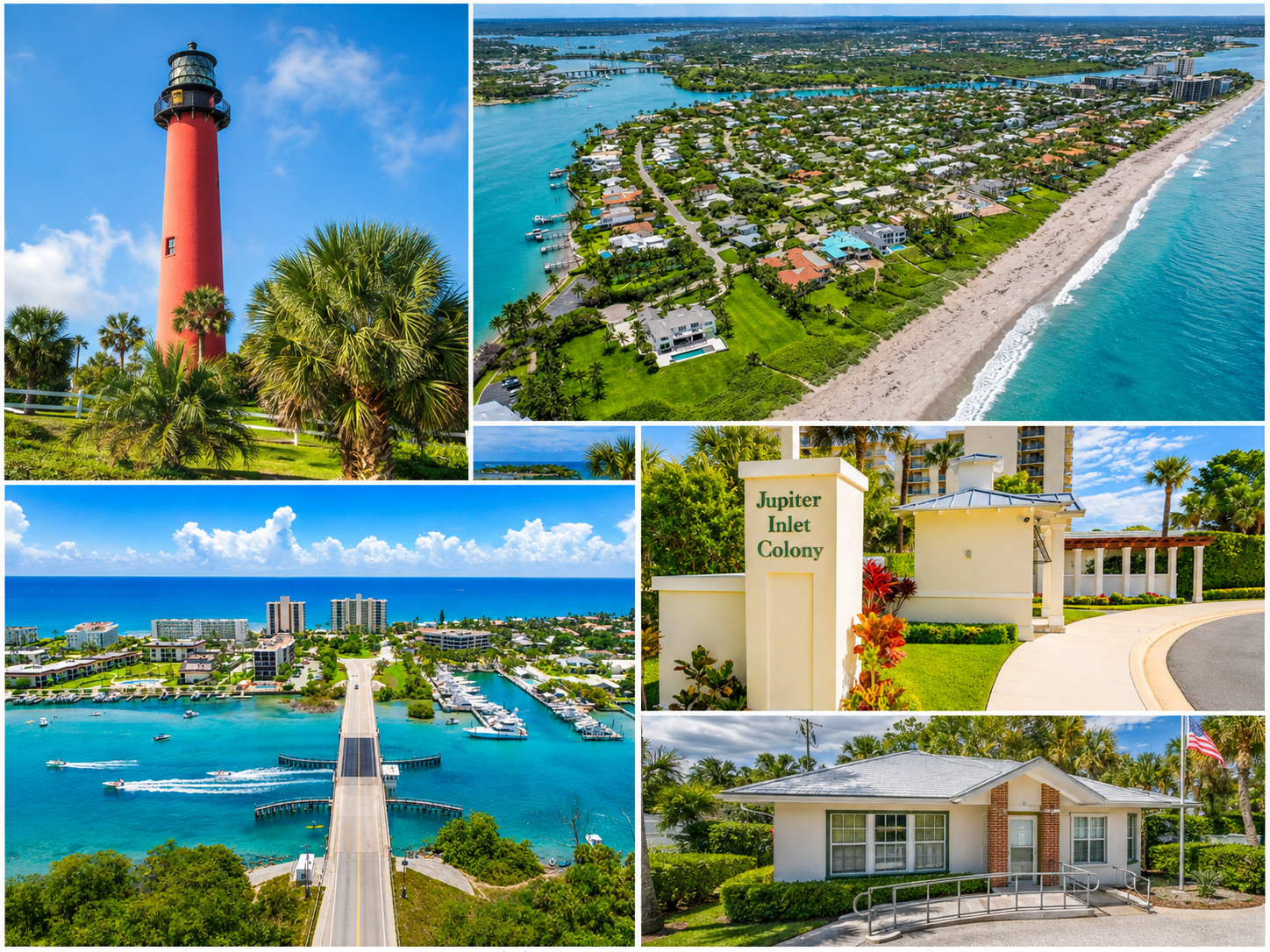 Jupiter Inlet Colony Florida lighthouse ocean waterfront homes and coastal community