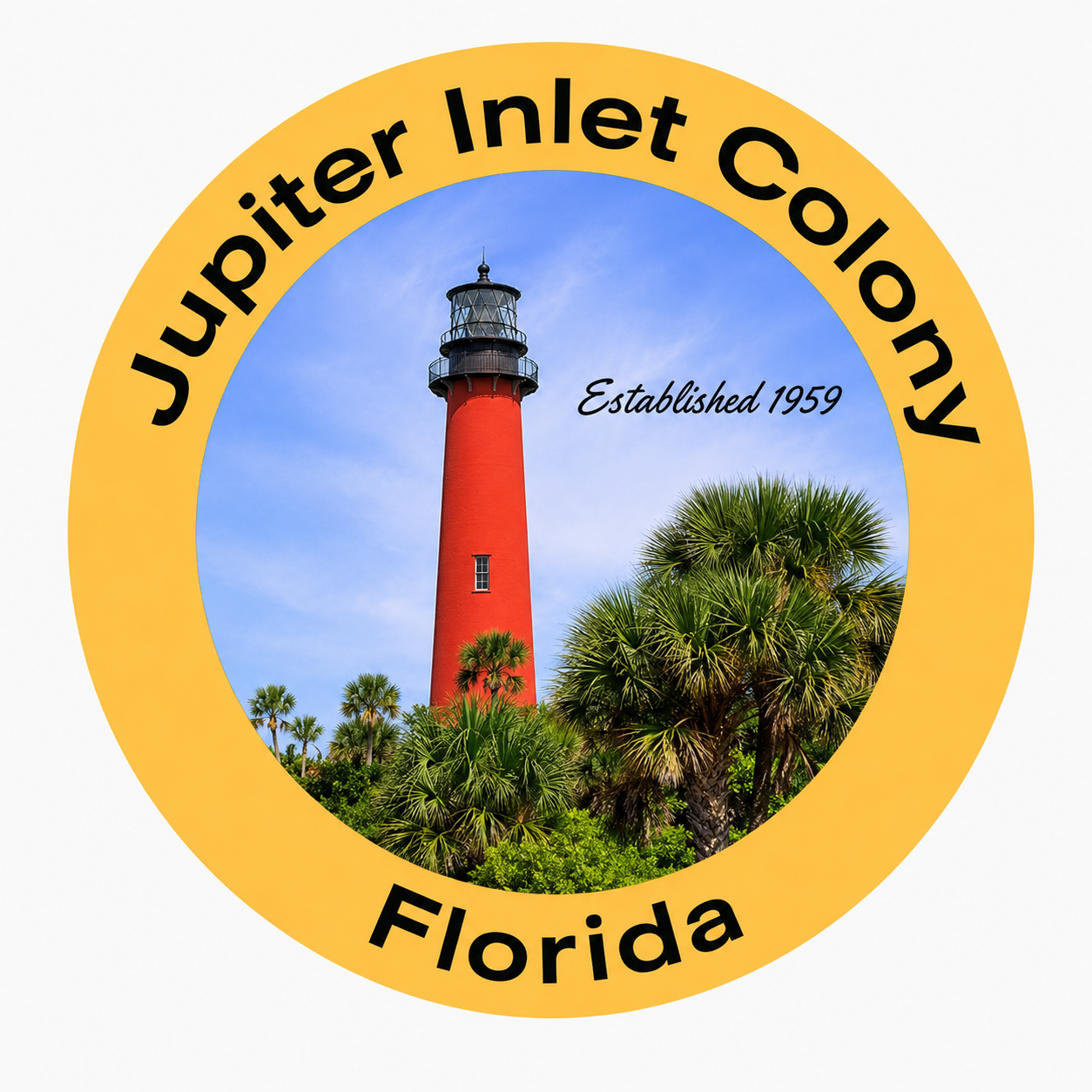 Jupiter Inlet Colony Florida community emblem