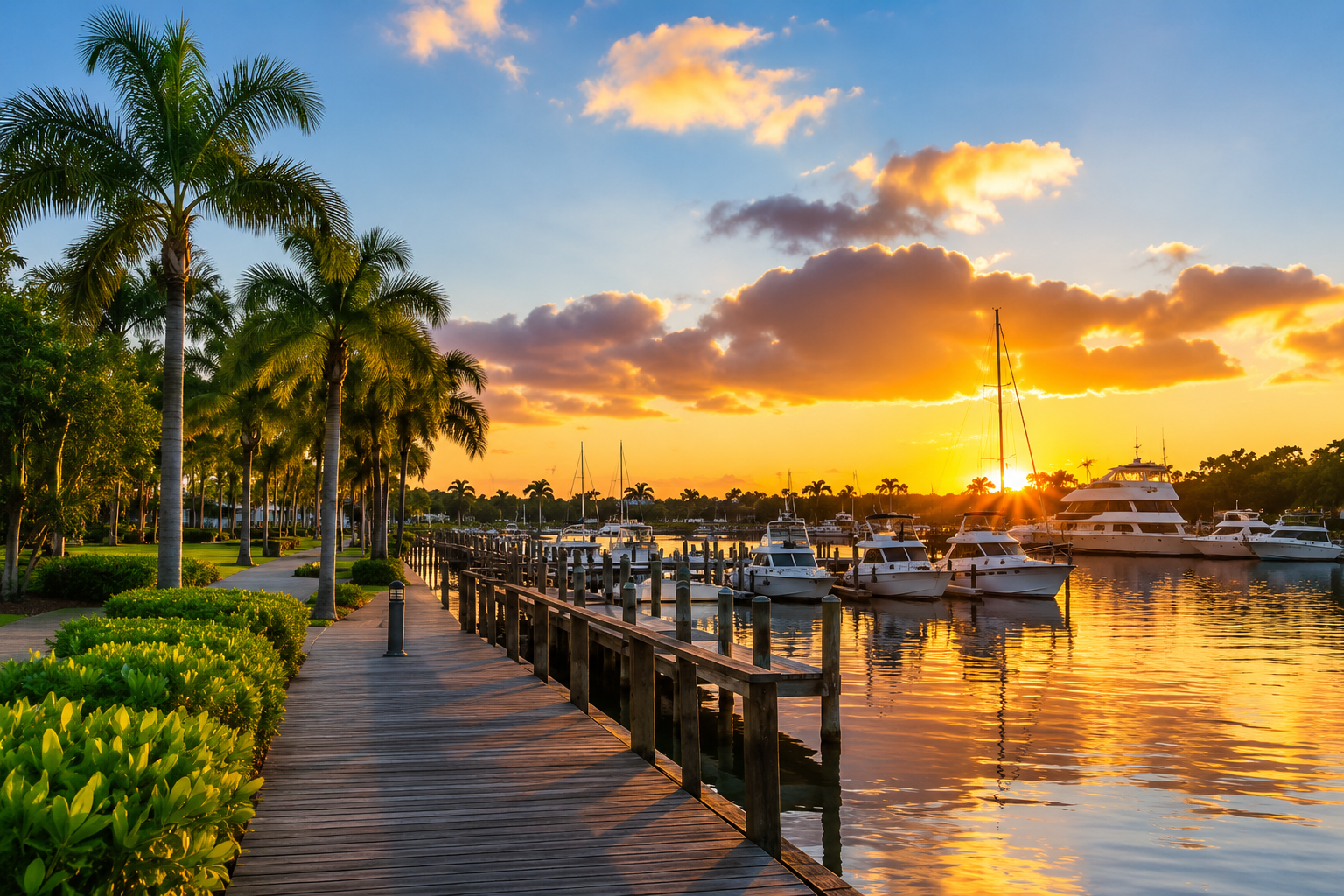 Lake Park Harbor Marina waterfront in Lake Park Florida