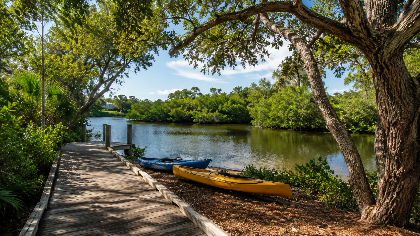 Lantana nature preserve, lagoon, boardwalk and kayak access