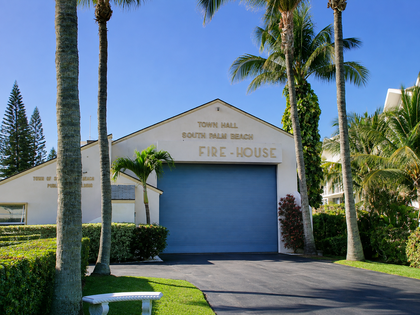 South Palm Beach Town Hall and Fire House on South Ocean Boulevard