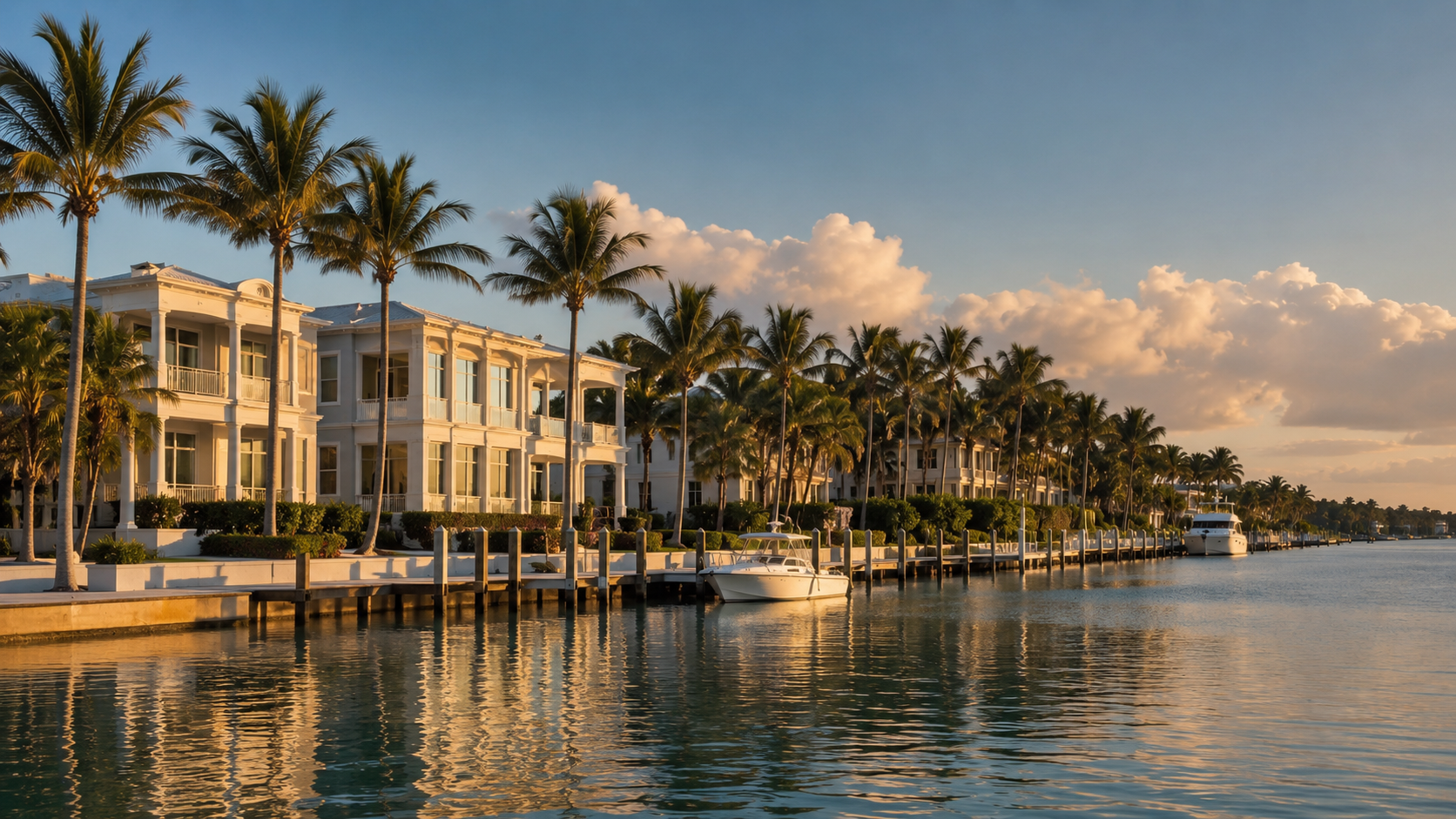 Intracoastal waterfront view representing South Palm Beach coastal property financing