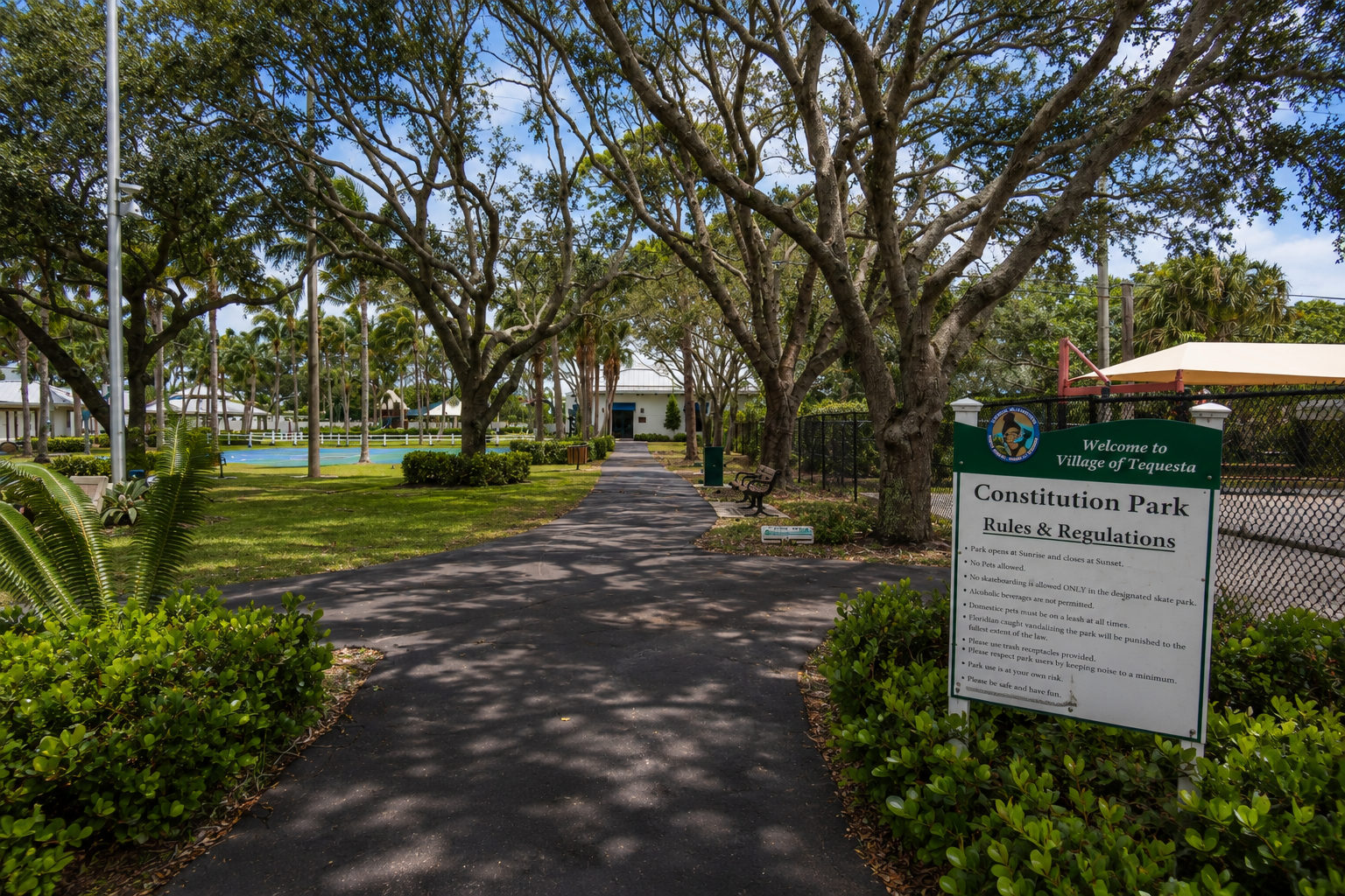 Constitution Park in the Village of Tequesta Florida