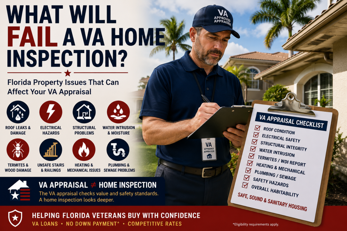 what will fail a VA home inspection in Florida