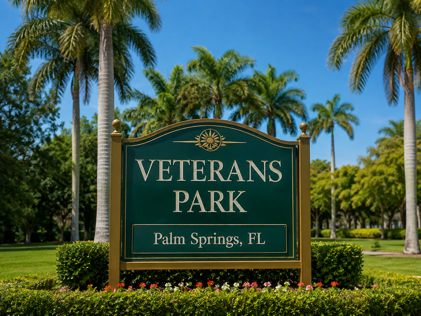 Veterans community park in Palm Springs Florida