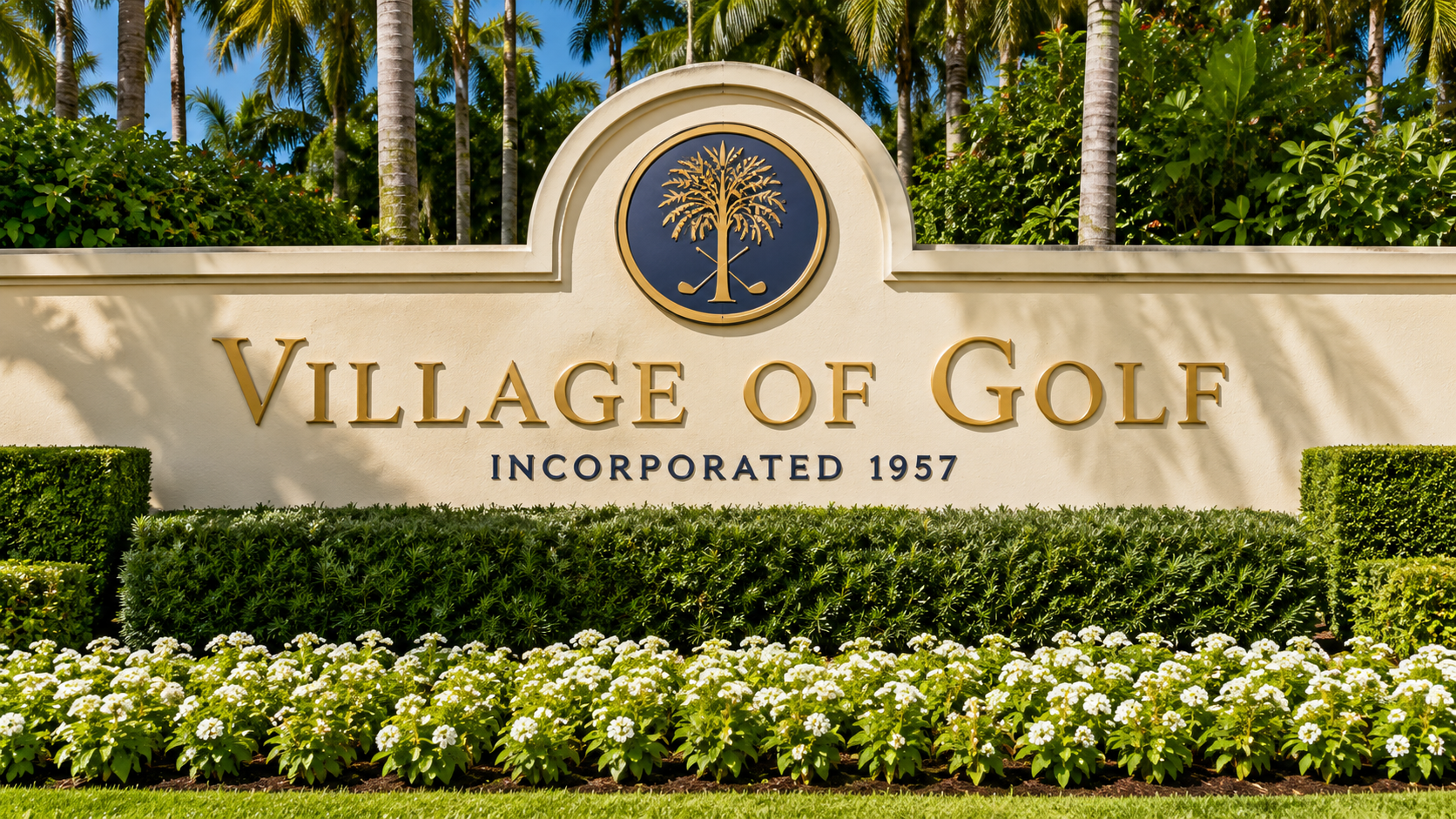 Village of Golf Florida entrance sign