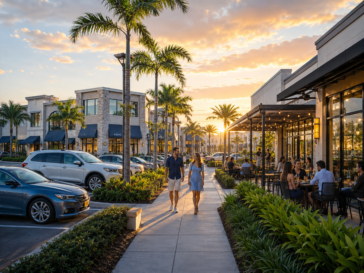 Westlake Florida modern town center retail restaurants and community growth