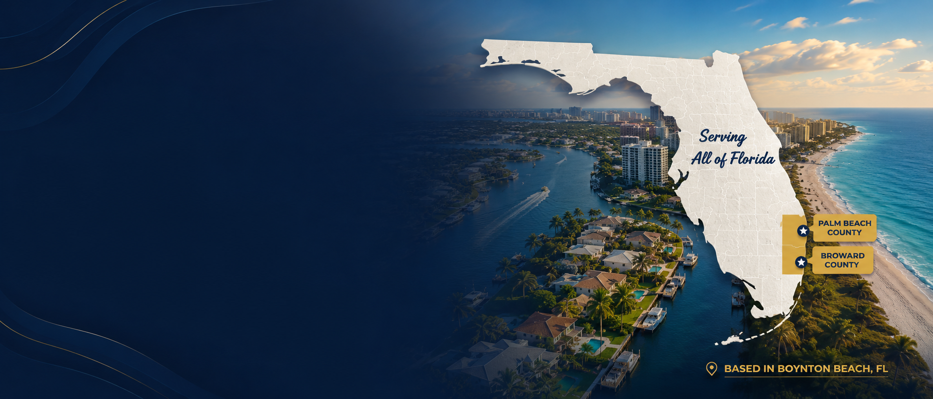 Florida mortgage broker serving all Florida counties with Palm Beach County and Broward County highlighted
