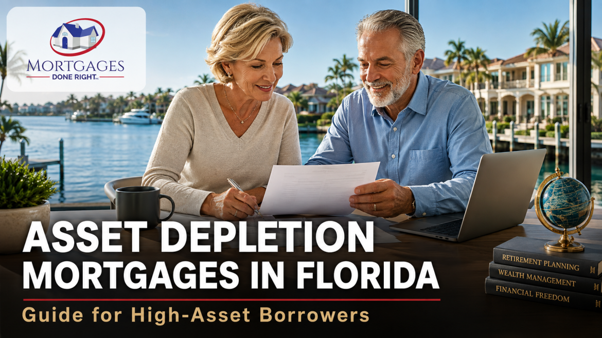 Asset depletion mortgage Florida for a high-asset retiree buying a luxury home