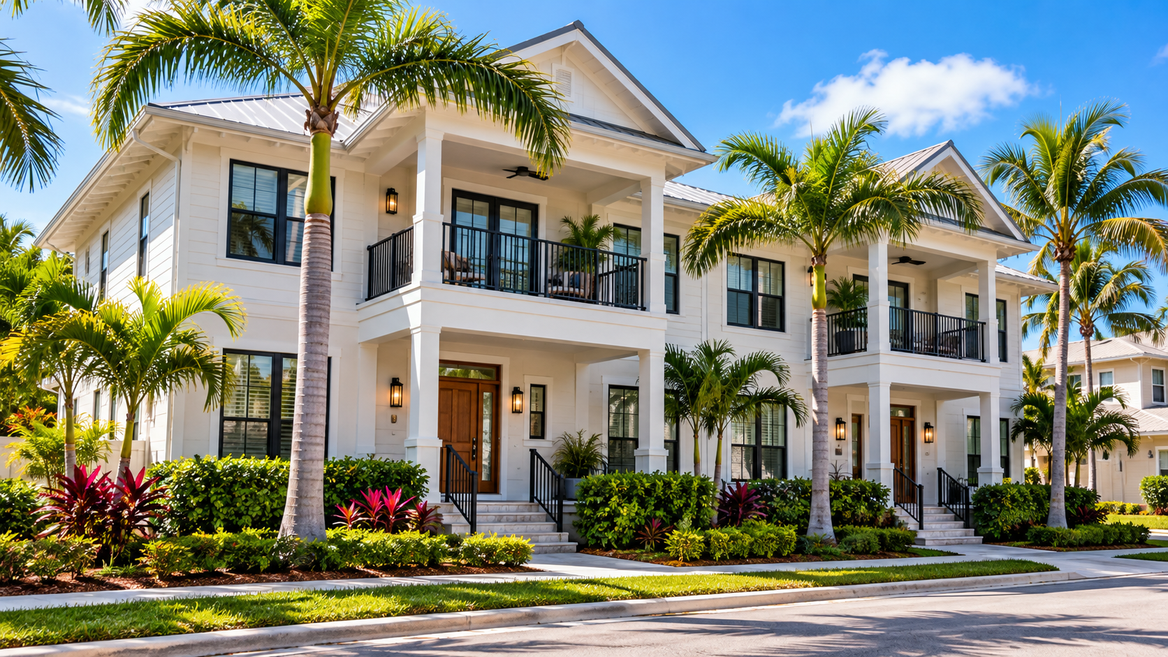 Florida coastal multi-unit home, an example of a duplex, triplex or fourplex property